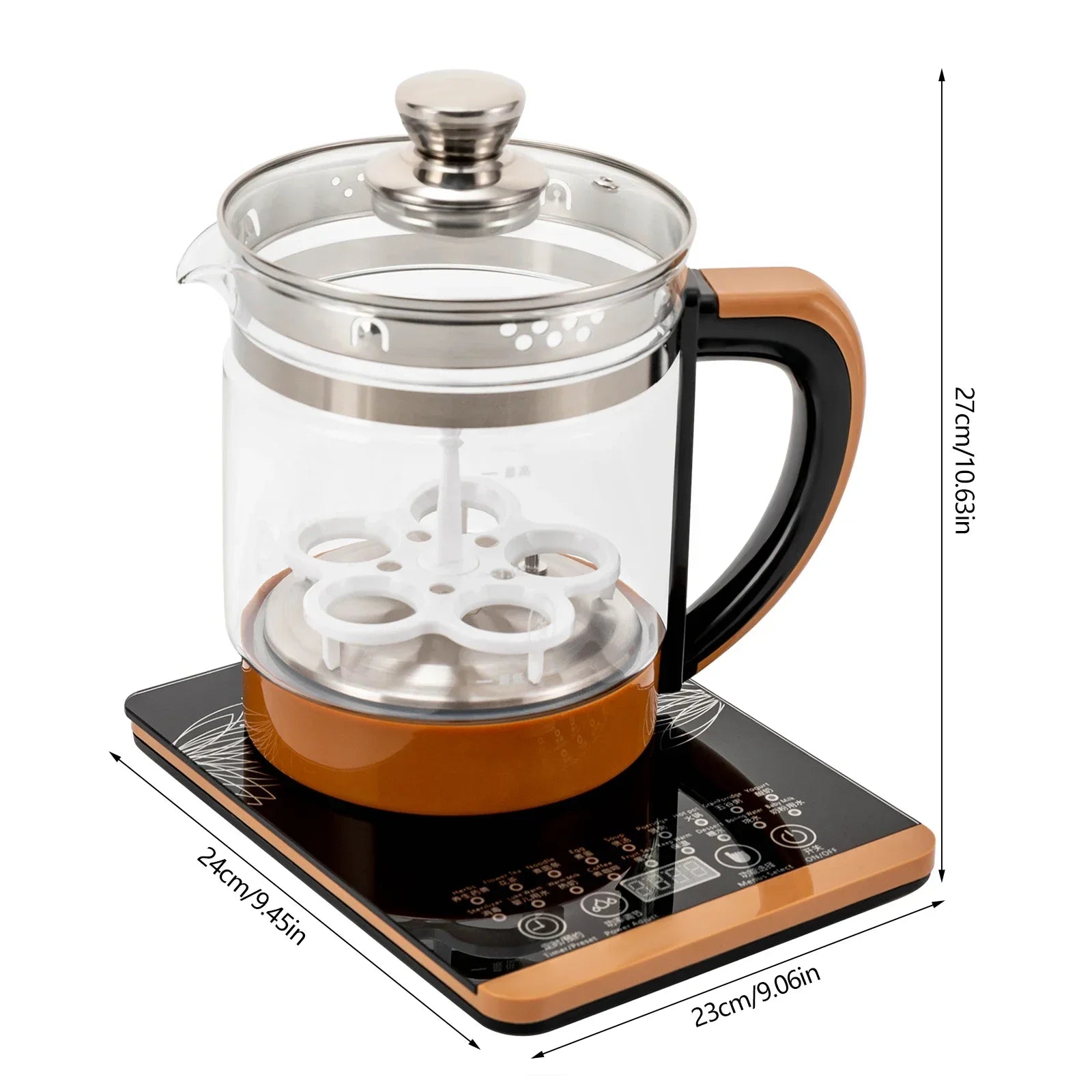 1.8L Electric Glass Tea Maker w/ Filter