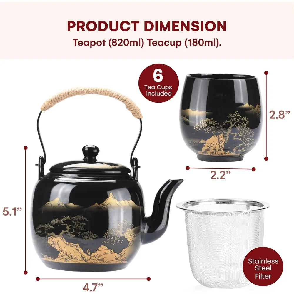 Ceramic Teapot & Cup Set