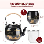 Ceramic Teapot & Cup Set