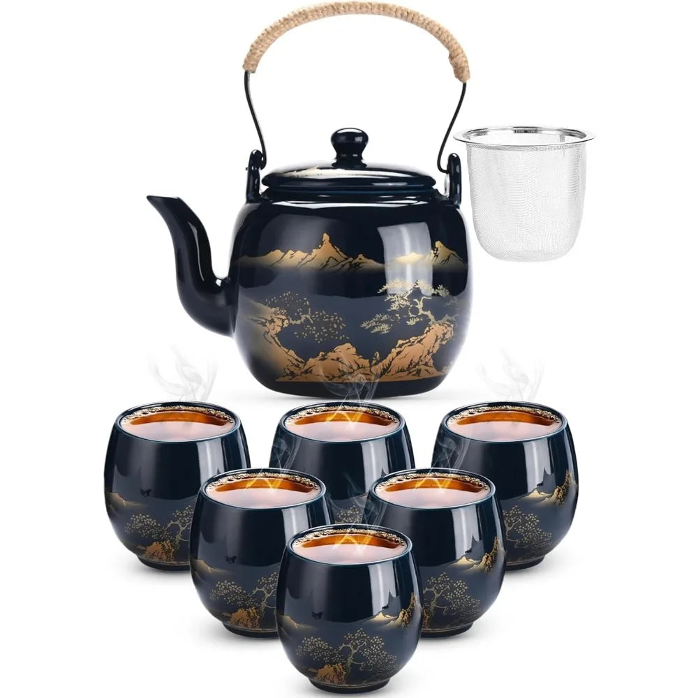 Ceramic Teapot & Cup Set