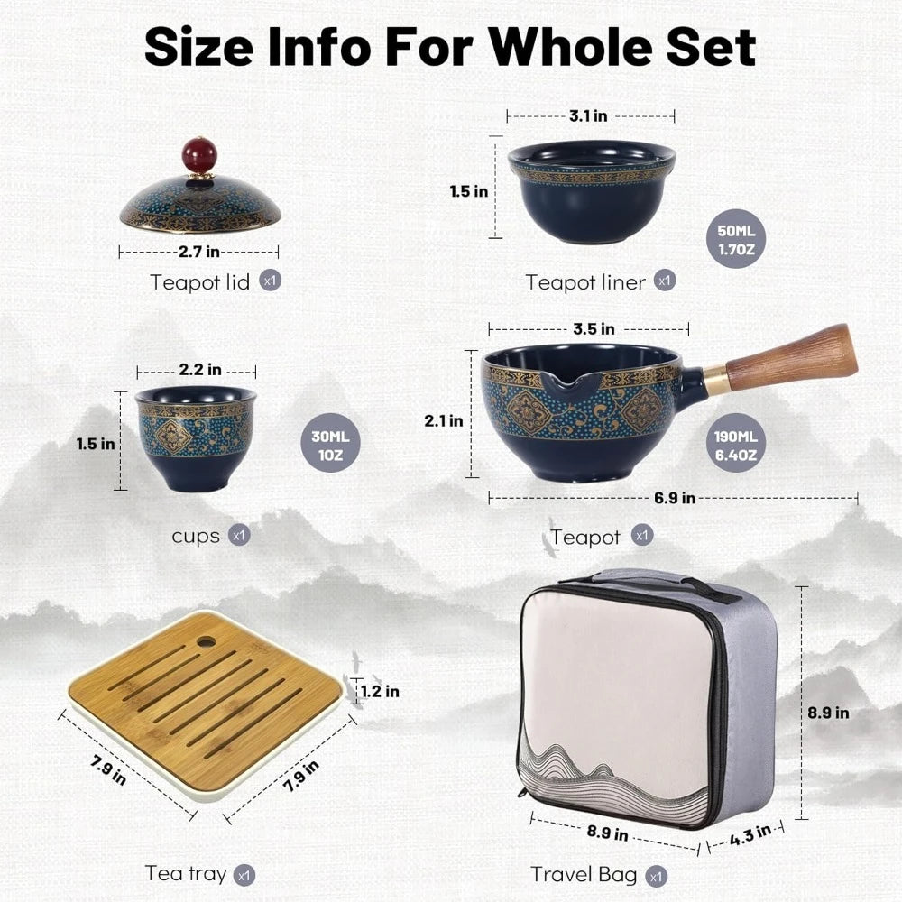 Portable Kung Fu Tea Set w/ Infuser