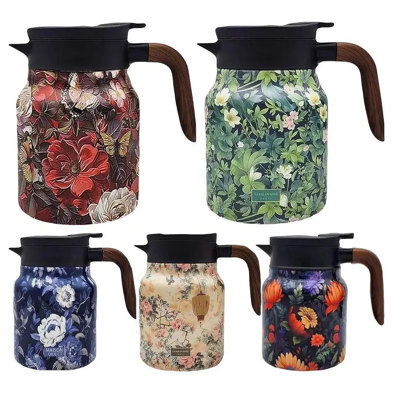 Vintage Floral Tea Thermos w/ Infuser – 1000ML
