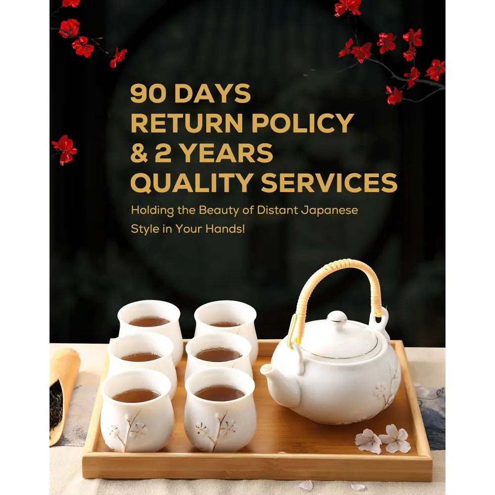 Japanese Tea Set w/ Teapot & 6 Cups