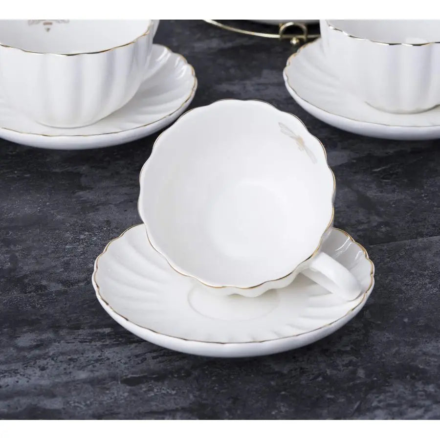 White Porcelain Tea Set – 17pc