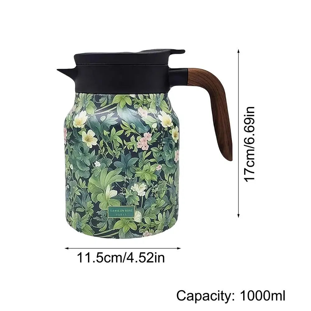 Vintage Floral Tea Thermos w/ Infuser – 1000ML