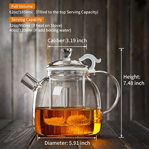 68oz Glass Teapot w/ Infuser