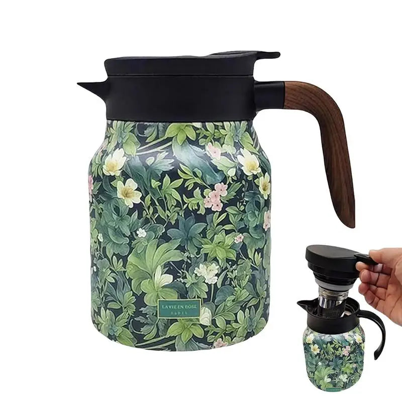 Vintage Floral Tea Thermos w/ Infuser – 1000ML