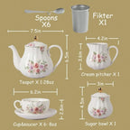 British Royal Tea Set w/ Teapot – 8oz
