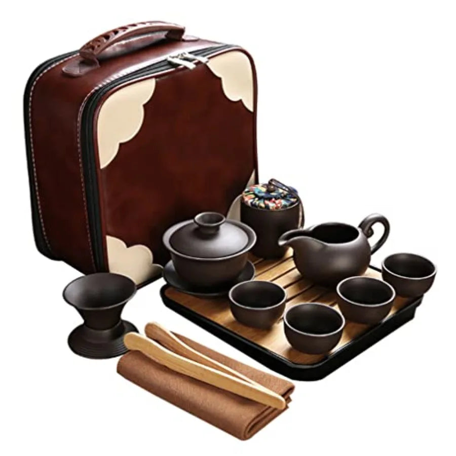Travel Tea Set w/ Tray & Infuser – 12pc