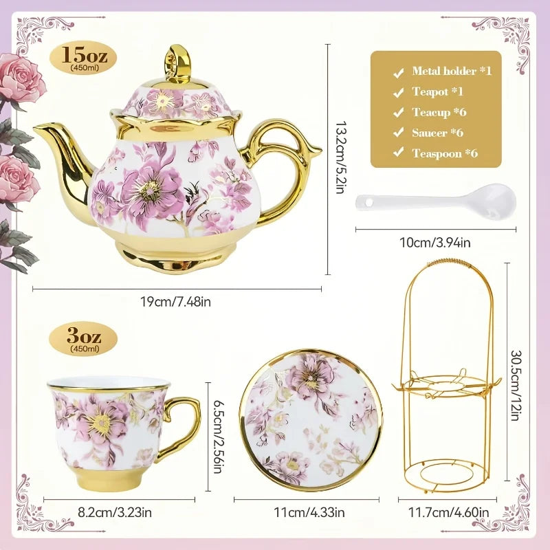 Italian Floral Tea Set – 20pc