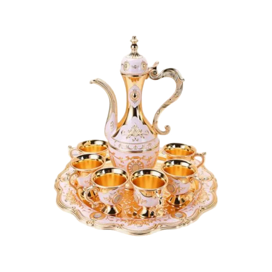 Vintage Turkish Tea Set w/ Tray & Cups