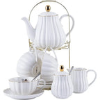 White Porcelain Tea Set – 17pc