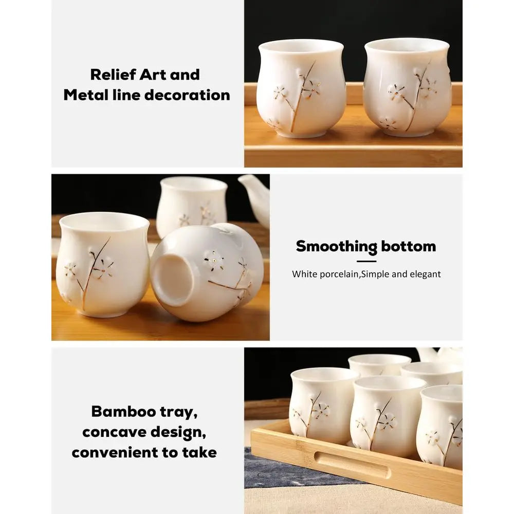 Japanese Tea Set w/ Teapot & 6 Cups
