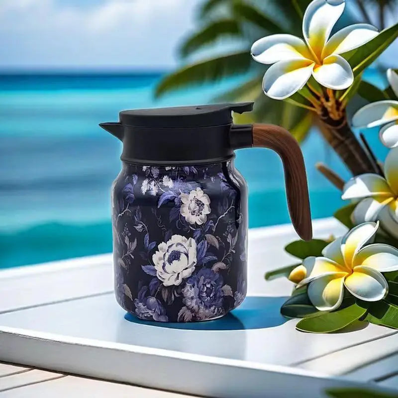 Vintage Floral Tea Thermos w/ Infuser – 1000ML