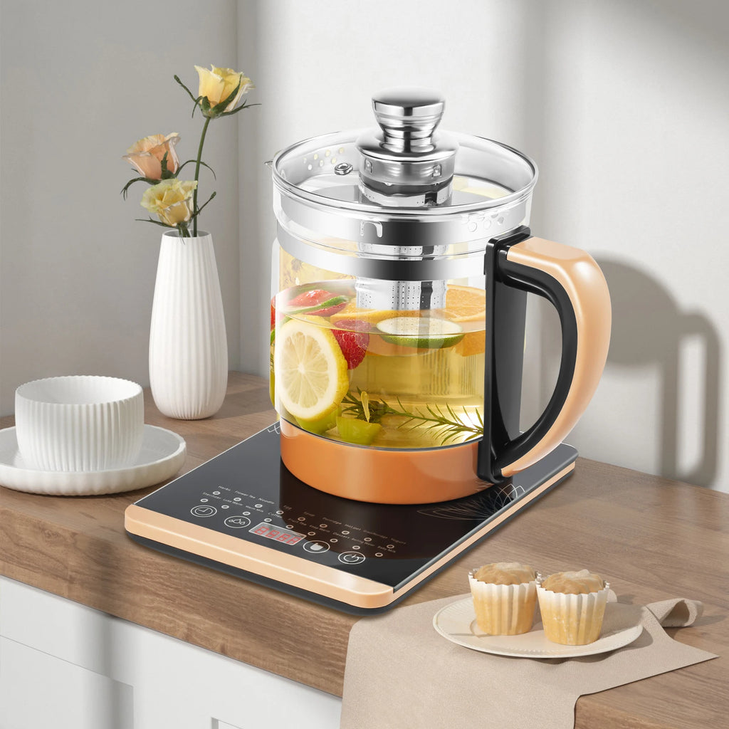 1.8L Electric Glass Tea Maker w/ Filter