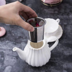 White Porcelain Tea Set – 17pc