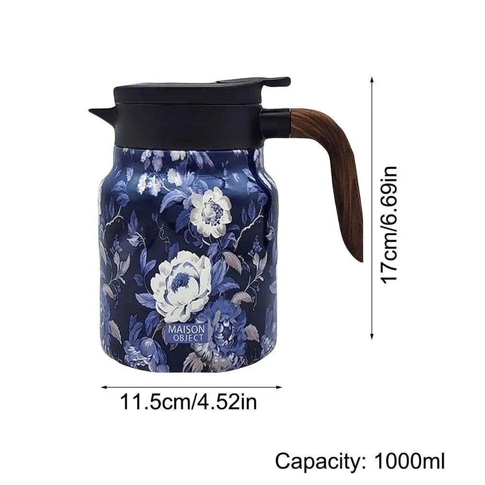 Vintage Floral Tea Thermos w/ Infuser – 1000ML